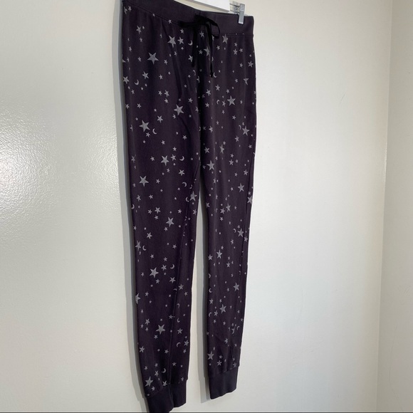 Joie Tendra B sparkle Star & Moon print silver foil joggers S - Picture 4 of 12